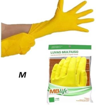 Imagem de Luva Multiuso Latex Mblife Amarela, M