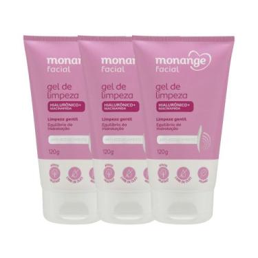 Imagem de Kit Gel de Limpeza Monange Facial Anti-Ressecamento - 3 UN