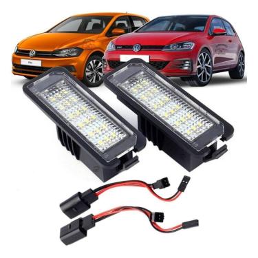 Imagem de Par Luzes Placa Led Nivus T-Cross Golf Virtus Polo Passat