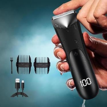 Imagem de Maquina de barbear Recarregável e Portátil, 2 em 1 aparador depilador, Lâmina de Cerâmica e Iluminação LED, para Barba, Corpo, Ouvido e Uso Geral, aparador de pelos intimos masculino, maquininha de barbear