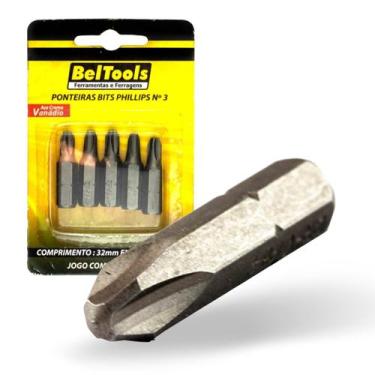 Imagem de Kit 5 Ponta Bit Phillips CV 32mm x 5/16 x N3 Beltools