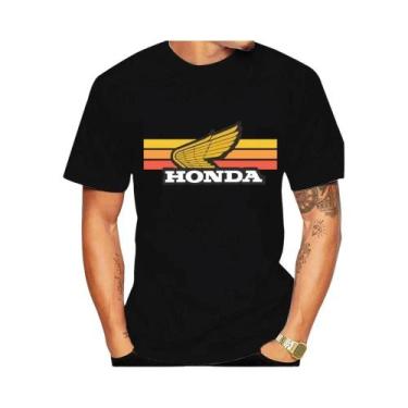 Imagem de Camiseta Retro Honda Sunset De Verão 100% Algodão Para Homens E Mulher