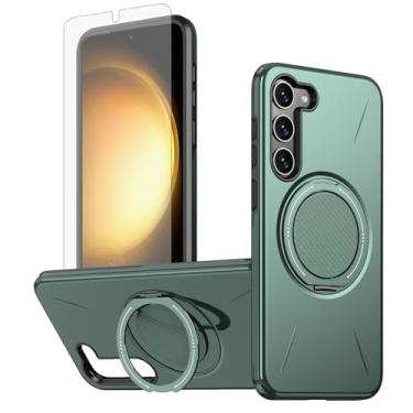 Imagem de Asuwish Capa de celular para Samsung Galaxy S23 5G capa magnética com protetor de tela de vidro temperado e suporte híbrido à prova de choque anel rígido suporte rígido S 23 23S GS23 G5 SM-S911U 6,1