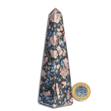 Imagem de Obelisco Riolita Azul Natural Lapidação Manual 13 a 14cm - CristaisdeC