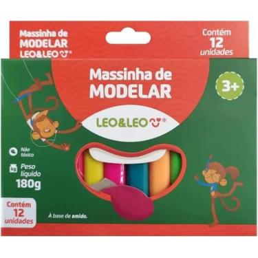 Imagem de Massa Massinha De Modelar Com 12 Cores 180g Jumbo Leo E Leo - Leonora