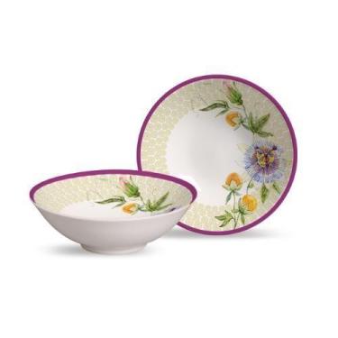 Imagem de Conjunto 6 Bowls Decorados Passione 300Ml - Alleanza Cerâmica