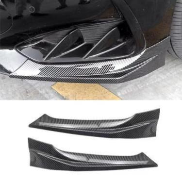 Imagem de Kit de carroceria de spoiler difusor de para-choque dianteiro para carro compatível com Han DMI 2022-2024 Protetor de para-choque acessórios de acabamento de canto Tunning (aparência de carbono)