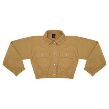 Imagem de Jaqueta Juvenil Look Jeans Sarja Carga Collor - 8 - CAQUI-Feminino