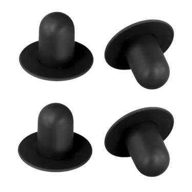 Imagem de 4 plugues de piscina para piscina acima do solo, tampão de filtro de bomba de borracha, plugues de substituição de plugue de parede para piscinas para Intex (preto)