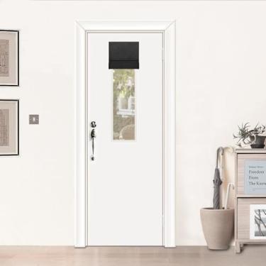 Imagem de Betteloom 100% bloco de luzes, bloqueador de UV, calor, persiana enrolável fabirc, fácil instalação, oferece privacidade e escuridão para janelas e portas de vidro. (Preto, 20 cm L x 91 cm C (pacote
