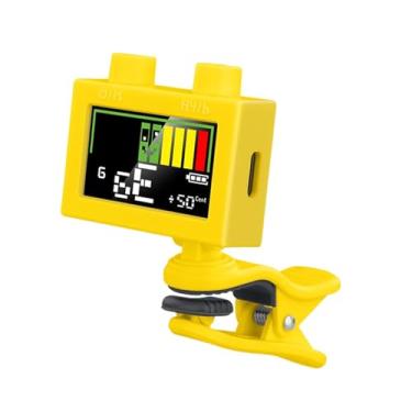 Imagem de TTETTZ Afinador de Guitarra Multifuncional Digital com Tela E Diversos Modos de Função. Ideal para Guitarra, Baixo, Ukulele E Violino, amarelo