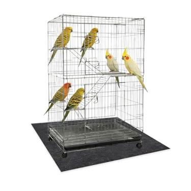 Imagem de NICENEEDED Tapete grande para gaiola de pássaros, 139 x 89 cm, tapete de feltro impermeável para gaiolas de pássaros, canis com suporte antiderrapante para pisos e superfícies rígidos