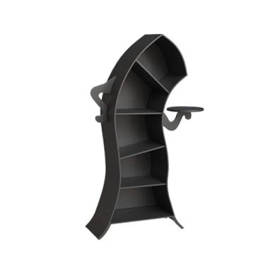 Imagem de Estante de armazenamento criativa para sala de estar, armário Akimbo, armário de armazenamento de quarto, prateleira de livro moderna (preto)