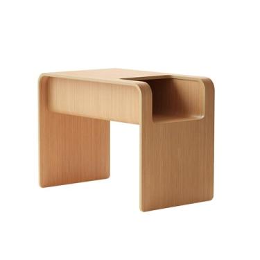 Imagem de Mesa lateral simples, sofá, café, sala de estar, canto, quarto, mesa de cabeceira, armazenamento, móveis domésticos (natural)