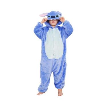 Imagem de Kigurumi Infantil Stitch, Macacão De Pijama De Desenho Animado, Cospla