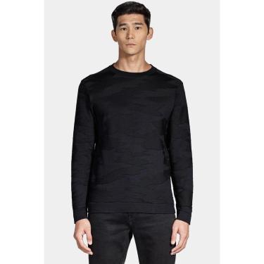 Imagem de Tricot Aramis Manga Longa Jacquard Camuflado Preto-Masculino