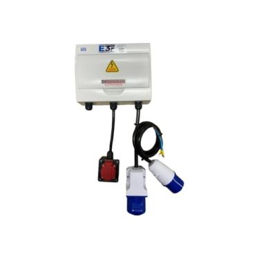 Imagem de Quadro De Proteção Para Instalação Wallbox a Prova de Tempo com Tomada Industrial 2P+T 32A