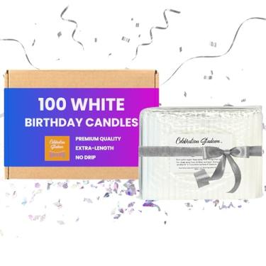 Imagem de Velas de aniversário brancas altas