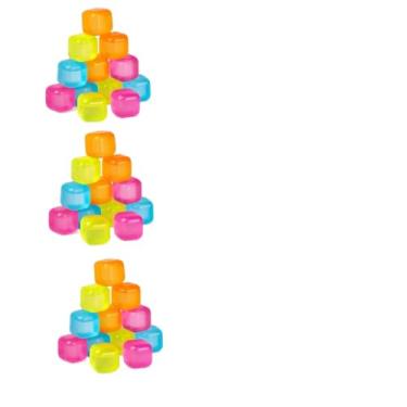 Imagem de Kit Cubos De Gelo Gela Rápido Reutilizável Coloridos Para Bebidas E Baldes De Vinho Não Derretem(30 CUBOS DE GELO (3X10))