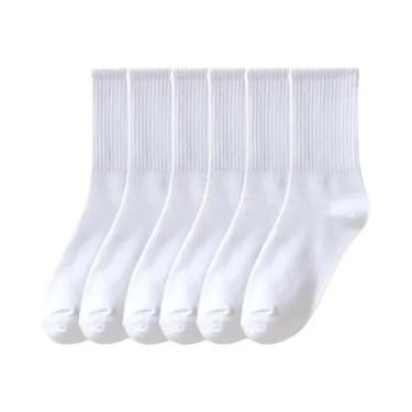 Imagem de Meias Esportivas Femininas De Cano Médio Respiráveis Para Outono/Inver