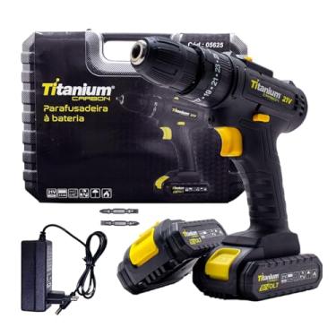 Imagem de Parafusadeira Furadeira 3/8 21V Bivolt c 2 Baterias Carbon Titanium 05625