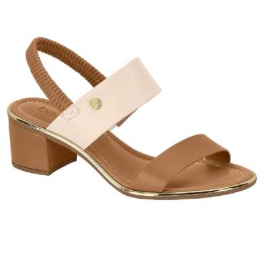 Imagem de Sandalia Beira Rio Salto Medio Bloco Ref 8379.221.9569 Marrom/bege 040
