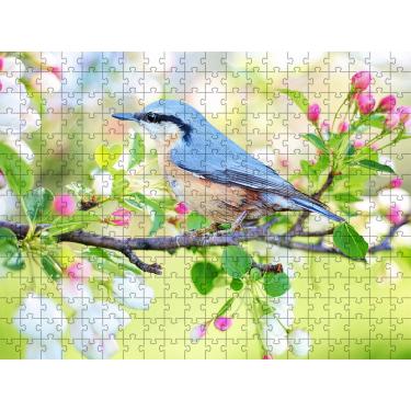 Imagem de Quebra-Cabeças Passarinho Azul de 60 peças  Educativo e Inteligente
