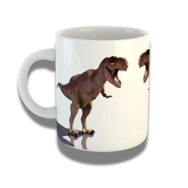 Imagem de Caneca De Porcelana 325ml Com Design 3d Exclusivo T-rex
