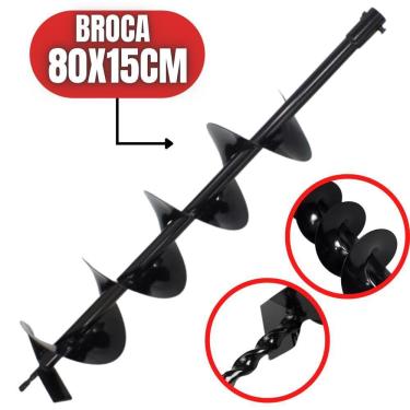 Imagem de Broca Helicoidal 80x15cm Para Perfurador De Solo