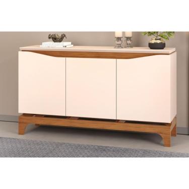 Imagem de Buffet De Sala Jantar Nice 3 Portas Freijó-off White - Dj Móveis