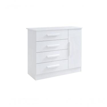 Imagem de Cômoda Firenze 4 Gavetas 1 Porta C/sapateira - D Doro Branco