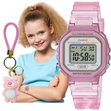 Imagem de Kit Relógio de Pulso Casio Infantil Resistente Água Calndário Alarme D