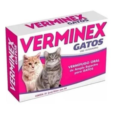 Imagem de Verminex Gatos Vermifugo Oral de Amplo Espectro C/4 Comp - VETBRAS