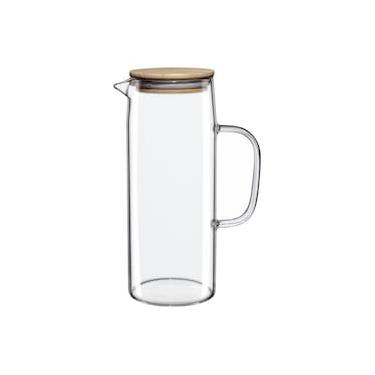 Imagem de Jarra Hauskraft Doppio em Vidro com Tampa em Bambu – 1,2 litros