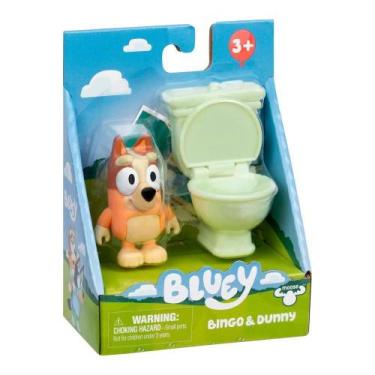 Imagem de Boneco Colecionável 6Cm Bluey - Bingo Com Privada - Candide Brinquedos