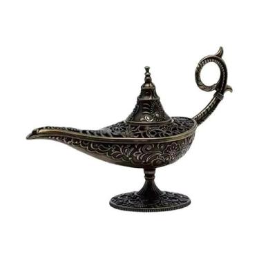 Imagem de Queimador De Incenso De Metal Estilo Antigo, Lâmpada De Aroma Durável 