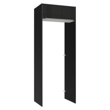 Imagem de Porta-geladeira 83 Cm 1 Porta Basculante Preto/branco/preto Lux Madesa