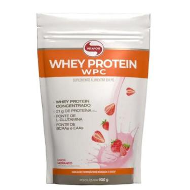 Imagem de Whey Protein WPC 900g Vitafor, Morango