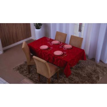 Imagem de toalha para mesa jacquard em tecido 4 lugares 1,35x1,50 - bf confeccoe