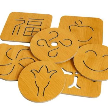 Imagem de Descanso De Panela Bambu Protege Mesa E Bancada 02 Formatos Quadrado R