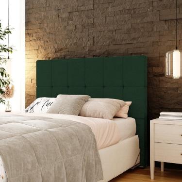 Imagem de Cabeceira Casal 140cm Bouclê Estofada Design Moderno para Quarto Linea Verde