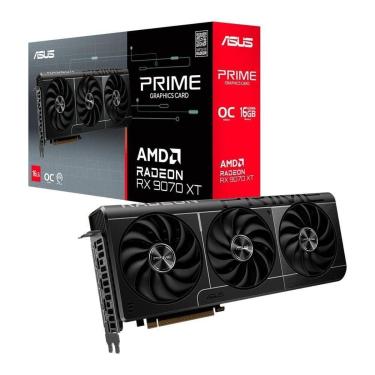 Imagem de Placa de Vídeo ASUS PRIME RX 9070 XT O16G AMD Radeon, 16GB, GDDR6, Axial-tech, OpenGL 4.6-Unissex
