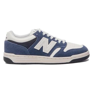 Imagem de Tênis New Balance 480 Low Marinho e Bege Unissex-Unissex