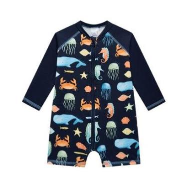 Imagem de Macacão Bebê Praia Azul UV Dry Proteção UV 50+ Luc.boo-Masculino