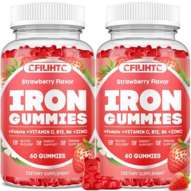 Imagem de Gomas de ferro CFILIHTC para mulheres e homens com vitamina B6, B12, C