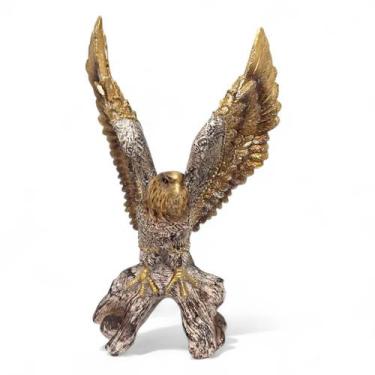 Imagem de Enfeite Águia Estrela Dourada com Brilho Detalhada 17 cm - Legacy
