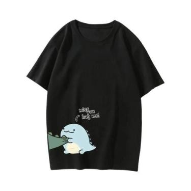 Imagem de Camiseta Dupla De Dinossauro Para O Verão, Camiseta Casual De Algodão 