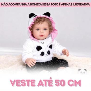 Imagem de Kit Conjunto Roupinha Para Bebê Reborn 4 Peças Premium Com Pelucia - C