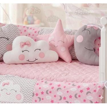 Imagem de Kit 3 Almofadas Bebê Decorativa Divertida para Quarto de Criança - Cor