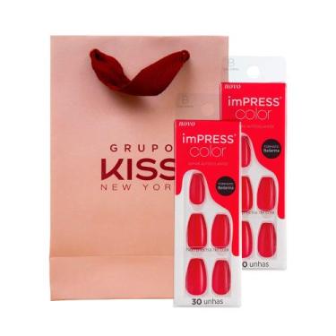Imagem de Kit Unha Postiça Autocolante imPRESS Color Bailarina Beet Snacks 2 uni